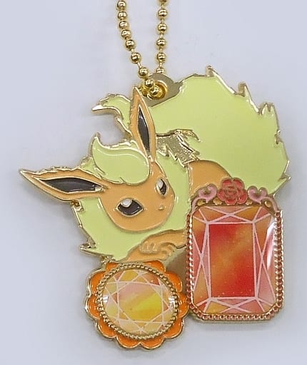 Flareon Pokemon Ichiban Kuji Eievui & Crystal Drops Metal Charm Prize G Charm [USED]