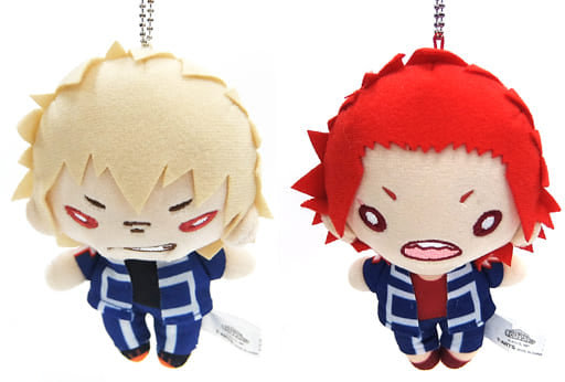Bakugo Kirishima Gym Suit My Hero Academia Nitotan Plush Toy with Ball Chain Jump Shop Limited Set of 2 Key Chain [USED]