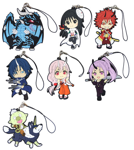 Veldora, etc. Many Friends Ver. That Time I Got Reincarnated as a Slime Ichiban Kuji Slime life has begun. Rubber Strap Kyun Chara Illustrations Prize F All 7 Types Set Key Chain [USED]