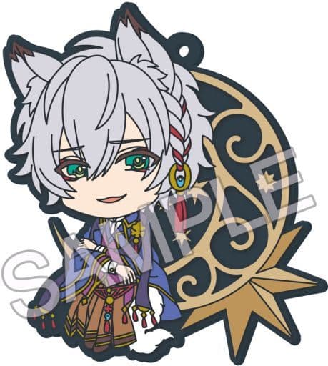 Saiga 100 Sleeping Princes and the Kingdom of Dreams Eformed Deco!tto Rubber Strap Moon Awakening Ver. Key Ring [USED]