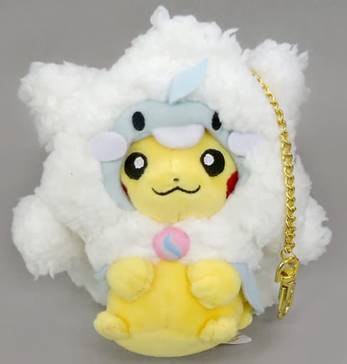 Pikachu Wearing Mega Altaria Poncho Pokemon Mascot Pokemon Center Limited Key Chain [USED]