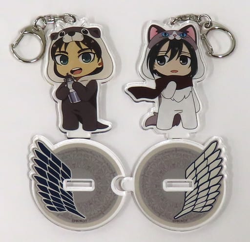 Ellen Mikasa Season 3 Ver. Attack on Titan Animarukko Acrylic Key Chain Set with Special Stand C95 Limited Set of 2 Key Chain [USED]