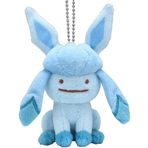 Glaceon Pokemon Transform! Metamon Mascot Pokemon Center Limited Key Chain [USED]