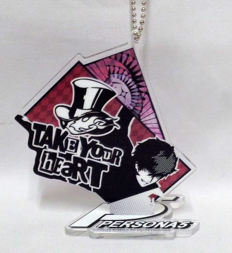 Persona 5 Protagonist Smile Trading Acrylic Keychain Command Ver. Goro Akechi's Splendid Daily Life Limited Acrylic Stands [USED]