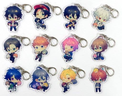 Hifumi Izanami, etc. Hypnosis Mic -Division Rap Battle- Trading Acrylic Key Chains All 12 Types Set Key Ring [USED]