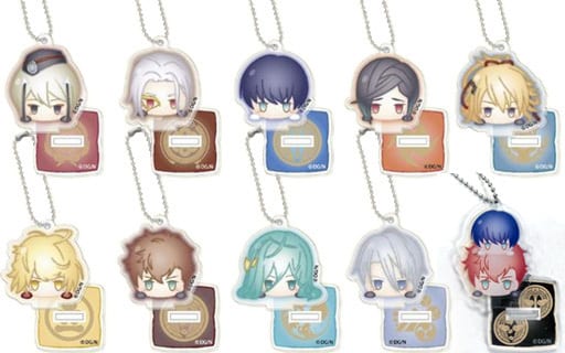 Hyuga Masamune, etc. Touken Ranbu ONLINE Odango Series Stand Mini Acrylic Key Chain Vol.6 All 10 Types Set Key Chain [USED]