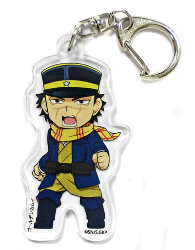 Saichi Sugimoto Golden Kamuy Acrylic Key Chain Princess Cafe Limited Key Chain [USED]