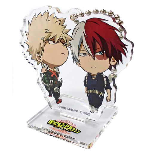My Hero Academia THE MOVIE: Two Heroes Katsuki Bakugo Shoto Todoroki Acrylic Keychain with Stand Theater Concession Stand Exclusive Bonus for Purchasing Food or Drink Keychains [USED]