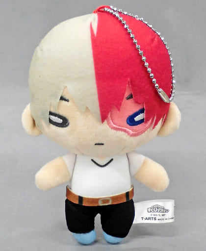 Shoto Todoroki Plain Clothes My Hero Academia Nitotan Plush Toy with Ball Chain Key Chain [USED]