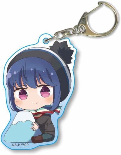 Rin Shima Mt.Fuji Ver. Laid-Back Camp Gyugyutto Acrylic Key Chain Key Ring [USED]