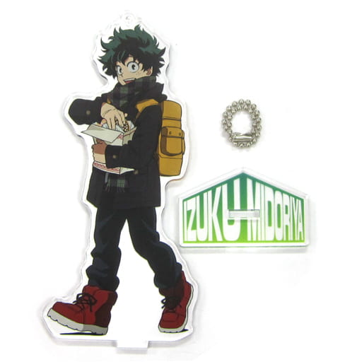 My Hero Academia Izuku Midoriya Big Acrylic Keychain with Stand Sega Collaboration Cafe Limited Keychains [USED]