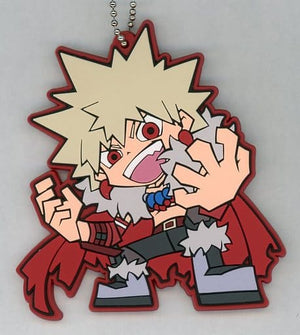 Katsuki Bakugo My Hero Academia Newly Drawn Official Deformed Character Trading Rubber Keychain Key Chain [USED]