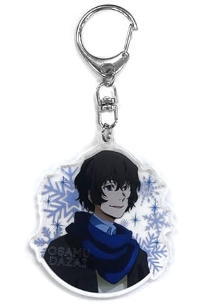 Osamu Dazai Newly Drawn Snow Scene Bungo Stray Dogs Acrylic Keychain Armed Detective Agency Sales Department Marui Branch Limited Key Chain [USED]