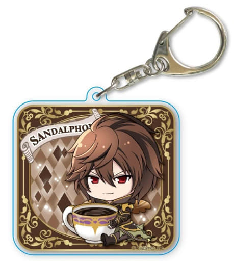 Sandalphon GRANBLUE FANTASY Gyugyutto Choi Deka Acrylic Key Chain Key Ring [USED]