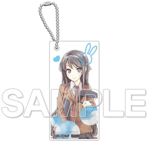 Mai Sakurajima Rascal Does Not Dream of Bunny Girl Senpai Chara Clear Acrylic Keychain Key Chain [USED]