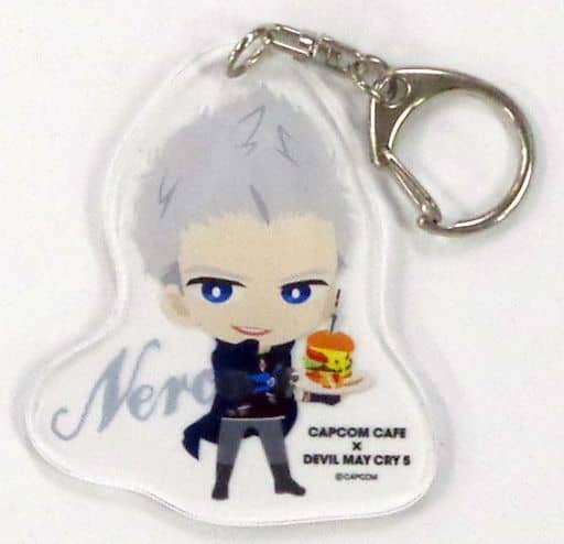 Devil May Cry 5 Nero Plain Clothes Acrylic Keychain Capcom Cafe Limited Keychains [USED]