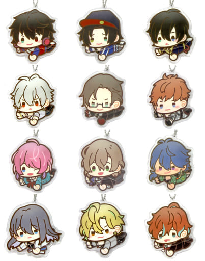 Doppo Kannonzaka, etc. Hypnosis Mic -Division Rap Battle- Ichiban Kuji Yurarinko Prize N All 12 Types Set Key Ring [USED]
