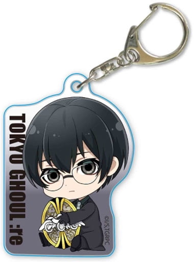 Haise Sasaki Associate Special Class Tokyo Ghoul:re Gyugyutto Acrylic Key Chain Key Ring [USED]