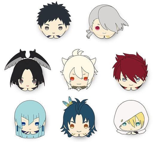 Atsushi Toushirou, etc. Zoku Touken Ranbu Hanamaru Yubi no Ue Series Design Pop Out! Nui Mascot Vol.4 Box A All 8 Types Set Mascot [USED]