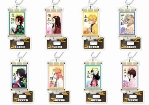 Nezuko Kamado, etc. Demon Slayer: Kimetsu no Yaiba Stand Mini Acrylic Key Chain All 8 Types Set Key Chain [USED]
