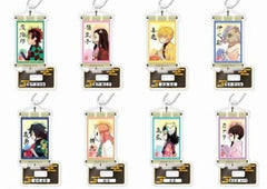 Nezuko Kamado, etc. Demon Slayer: Kimetsu no Yaiba Stand Mini Acrylic Key Chain All 8 Types Set Key Chain [USED]