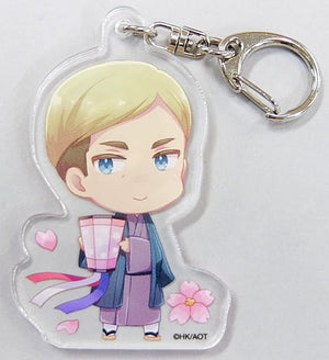 Erwin Smith Attack on Titan Original Acrylic Key Chain Cherry Blossom Viewing The Scout Regiment Limited Key Chain [USED]