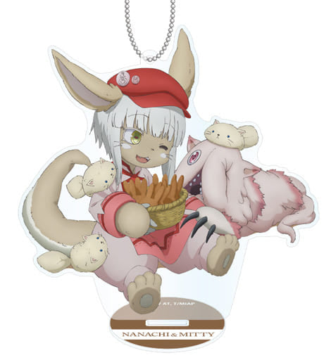 Usagiza Nanachi Made in Abyss Newly Drawn Illustration Acrylic Stand Keychain Key Chain [USED]