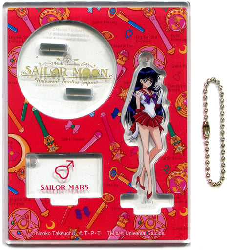 Sailor Mars Sailor Moon the Miracle 4-D Collectible Acrylic Keychain Universal Studios Japan Limited Key Chain [USED]