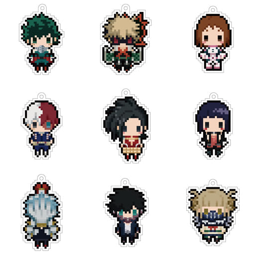 Izuku Midoriya, etc. My Hero Academia Petite Bit Strap Collection All 9 Types Set Key Chain [USED]