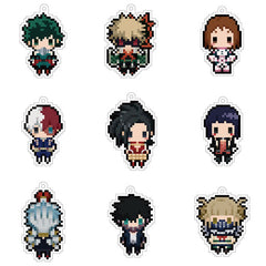 Izuku Midoriya, etc. My Hero Academia Petite Bit Strap Collection All 9 Types Set Key Chain [USED]