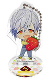 Misumi Ikaruga A3! Trading Acrylic Stand Key Chain Strawberry Picking Ver. Group A animate cafe Limited Key Chain [USED]