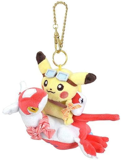 Pikachu Latias Red Pokemon Mascot Riding Latias & Latios Pokemon Center Limited Key Chain [USED]