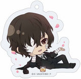 Osamu Dazai Black Age Bungo Stray Dogs Petitchoko Trading Acrylic Keychain Spring Key Chain [USED]