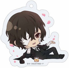 Osamu Dazai Black Age Bungo Stray Dogs Petitchoko Trading Acrylic Keychain Spring Key Chain [USED]