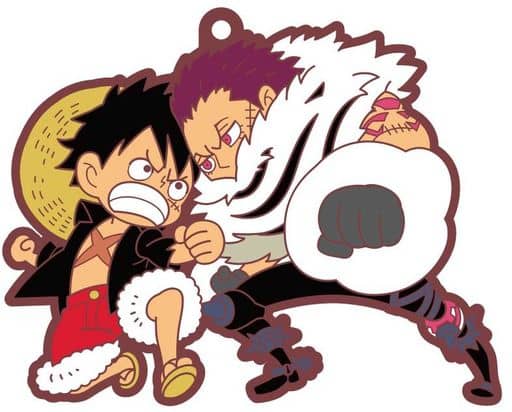 Monkey D. Luffy Charlotte Katakuri One Piece Buddycolle Rubber Mascot Log.1 Key Ring [USED]