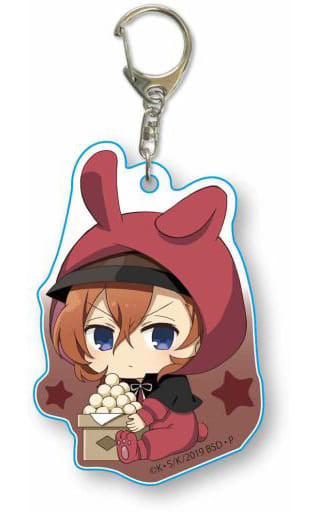 Chuuya Nakahara Rabbit Ears Ver. Bungo Stray Dogs Gyugyutto Acrylic Key Chain Key Ring [USED]