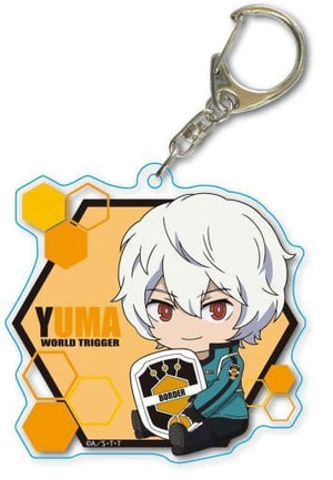 Yuma Kuga World Trigger Gyugyutto Choi Deka Acrylic Key Chain Key Ring [USED]