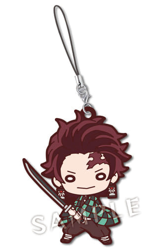 Tanjiro Kamado Demon Slayer: Kimetsu no Yaiba Nitotan Rubber Mascot Key Chain [USED]