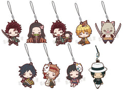 Sabito, etc. Demon Slayer: Kimetsu no Yaiba Nitotan Rubber Mascot All 9 Types Set Key Chain [USED]