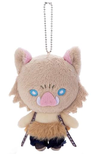 Inosuke Hashibira Demon Slayer: Kimetsu no Yaiba Nitotan Plush Toy with Ball Chain Key Chain [USED]