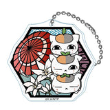 Triple Nyanko Sensei Japanese Umbrella Natsume's Book of Friends Cutout Series Trading Acrylic Keychain Nyanko Sensei & Triple Nyanko Mascot [USED]