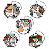 Nyanko-sensei, etc. Natsume's Book of Friends Cutout Series Trading Acrylic Key Chain Nyanko Sensei & Triple Nyanko All 5 Types Set Key Chain [USED]