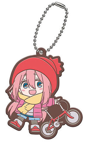 Nadeshiko Kagamihara Laid-Back Camp Capsule Rubber Mascot 2 Key Chain [USED]