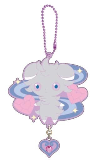 Espurr Pokemon Kirakira Jewel Rubber Mascot Key Chain [USED]