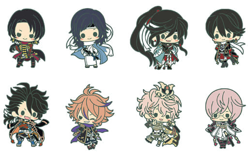 Kashu Kiyomitsu, etc. Touken Ranbu ONLINE Es Series Nino Rubber Strap Collection Kiwame Unit 1 All 8 Types Set Key Chain [USED]