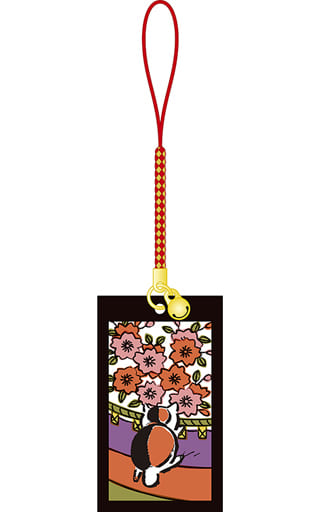 Nyanko-sensei Flower Natsume's Book of Friends Netsuke Collection Hanafuda Key Chain [USED]