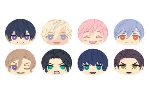 Masumi Usui, etc. A3! Omanjuu Niginigi Mascot 4 All 8 Types Set Key Ring [USED]