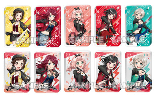 Aoba Moka, etc. Bang Dream! Girls Band Party! Chararium Rich Afterglow Acrylic Key Chain All 10 Types Set Key Chain [USED]