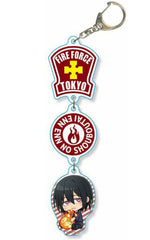 Shinmon Benimaru Fire Force Gyugyutto Triple Key Chain Key Ring [USED]