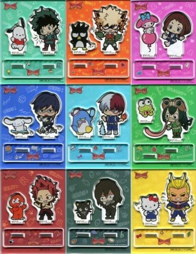 My Hero Academia x Sanrio Characters Izuku Midoriya & Others Trading Acrylic Keychain My Hero Academia Sanrio Characters at Tokyu Hands Exclusive All 9 Types Set Acrylic Stands [USED]